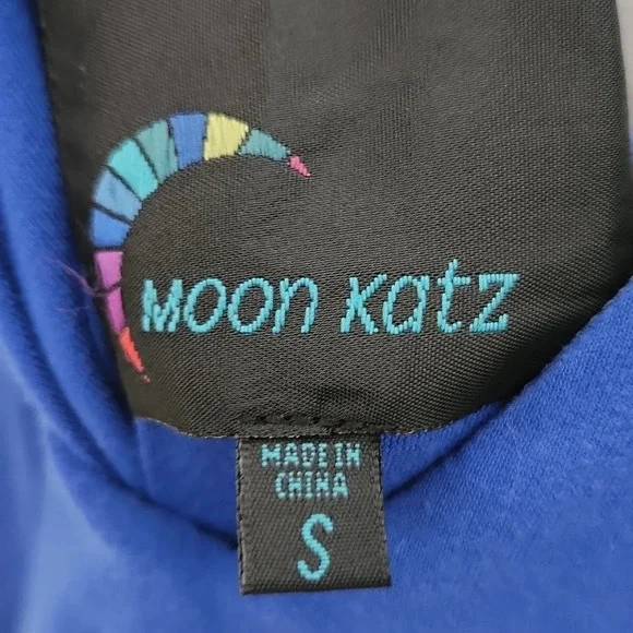 Moon Katz Royal Blue Layered Open Back Top - Picture 12 of 13